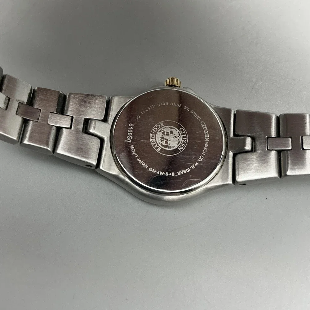 Citizen Eco-Drive Womens Watch 24mm Silver Dial Date E011-K15711 Two Tone 6